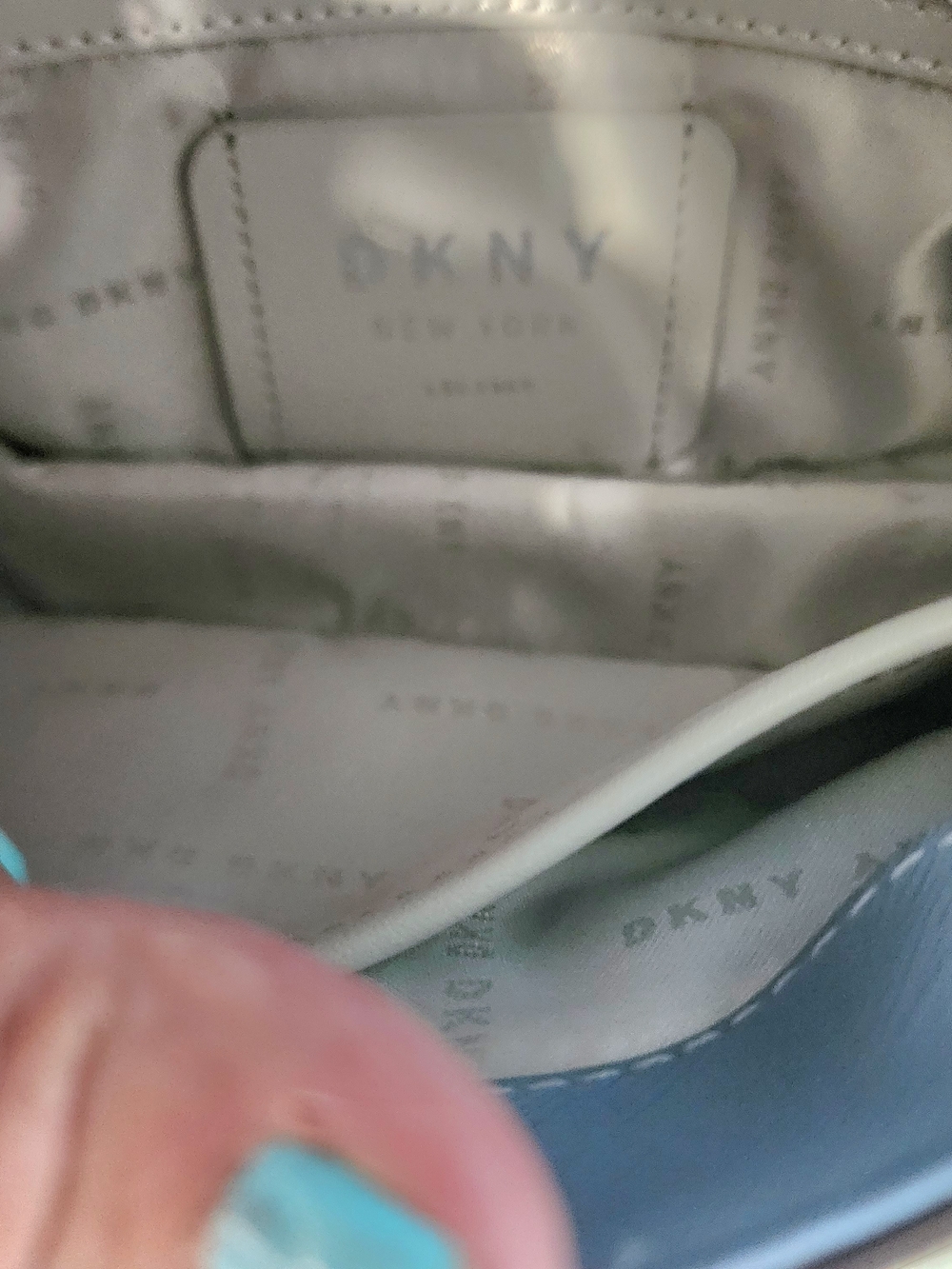 DKNY Slate-to-Blue Ombre Crossbody Bag - Picture 8 of 10